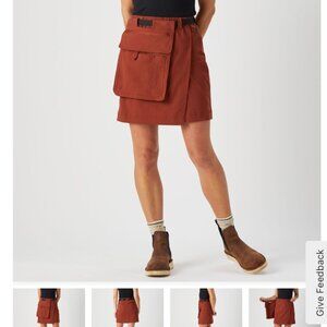 RUST DULUTH WOMEN'S HEIRLOOM GARDENING SKORT WITH BELT BAG - XS NWOT